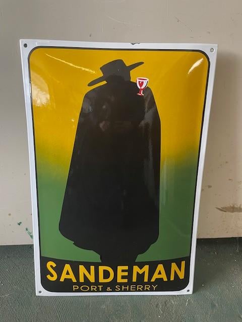 Sandeman Emaille Bord 60x40 - Vintage Reclamebord, Ophalen of Verzenden