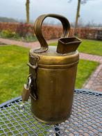 Antieke Koperen Collectebus met Slotje, Ophalen of Verzenden