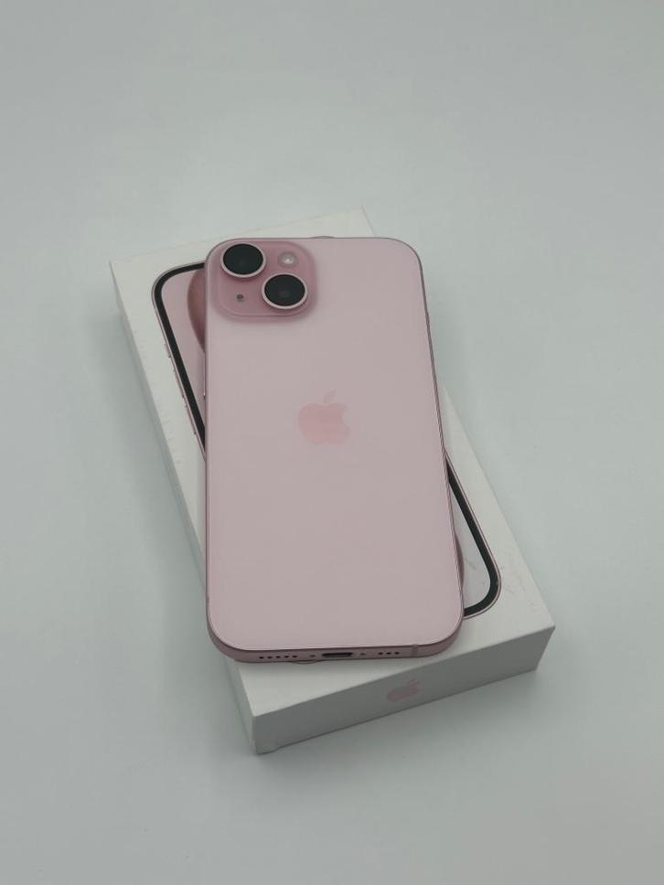 iPhone 15 | 128 GB | Roze | 88% Batt | Topstaat | Garantie, Telecommunicatie, Mobiele telefoons | Apple iPhone, Zo goed als nieuw