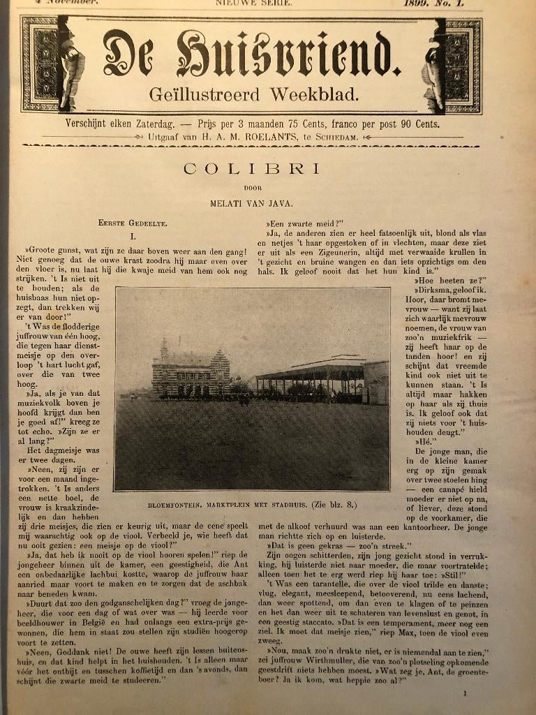 1899/1900 De Huisvriend. Geïllustreerd Weekblad. Lectuur, Verzenden