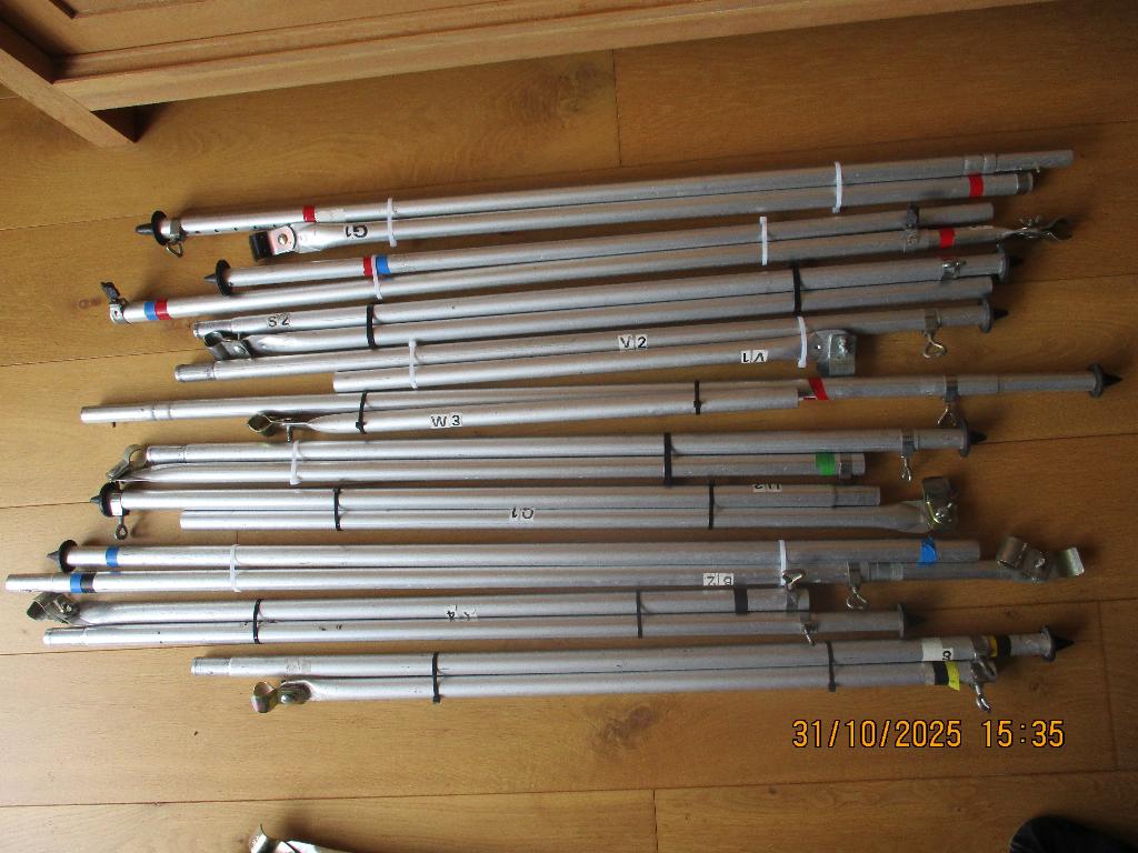 Div aluminium stormstokken/stangen, Ophalen, Gebruikt