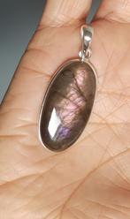 925 zilveren hanger met natuurlijke paarse Labradoriet steen, Sieraden, Tassen en Uiterlijk, O.T., Paars, Nieuw, Ophalen of Verzenden