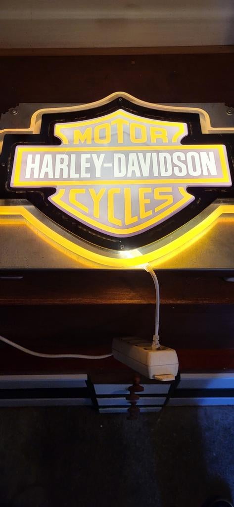 Harley-Davidson LED Verlichting - Uniek Decoratiestuk, Motoren, Ophalen, Zo goed als nieuw
