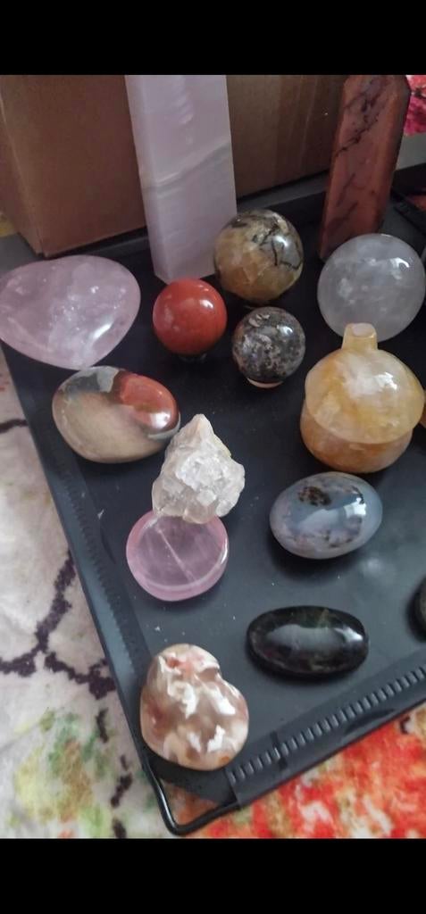 Grote set diverse kristallen en edelstenen, Ophalen