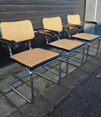 3 buisframe stoelen met webbing/ made in Italy, Huis en Inrichting, Stoelen, Ophalen, Overige materialen, Drie