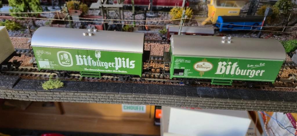 Marklin 7x reclame wagons in 1 koop in prima staat!!, Wisselstroom, Wagon, Ophalen of Verzenden, Zo goed als nieuw
