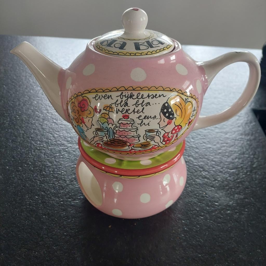 Blond amsterdam theepot met tealight houder, Ophalen of Verzenden