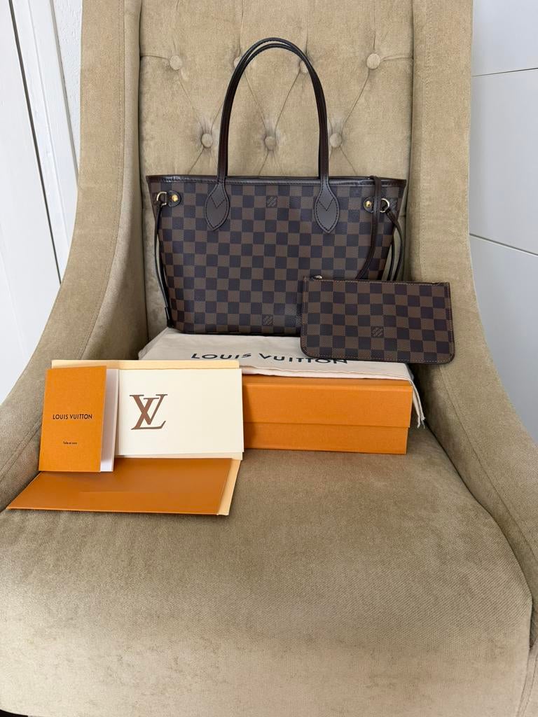 Louis Vuitton Neverfull PM nieuwstaat, Ophalen, Zo goed als nieuw, Bruin, Handtas