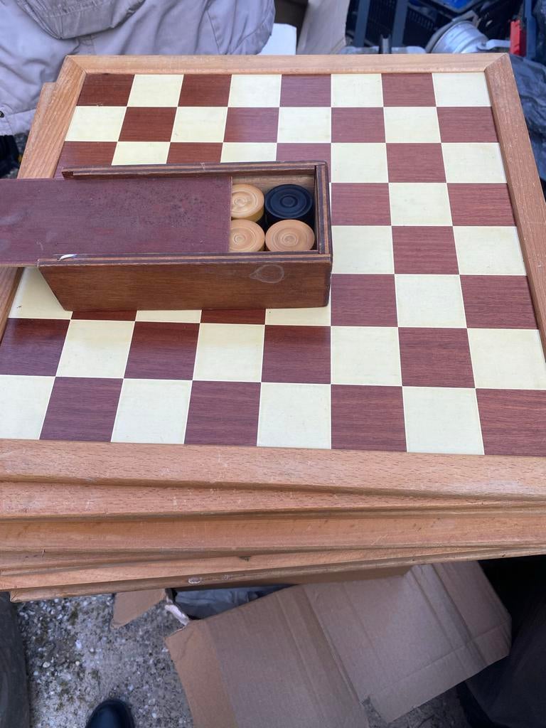 Dambord met stenen, Ophalen of Verzenden, Minder dan 500 stukjes, Gebruikt, Overige typen