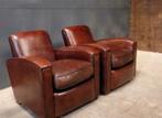 2 leren Design fauteuils, Huis en Inrichting, Ophalen, Minder dan 75 cm, Leer, Zo goed als nieuw