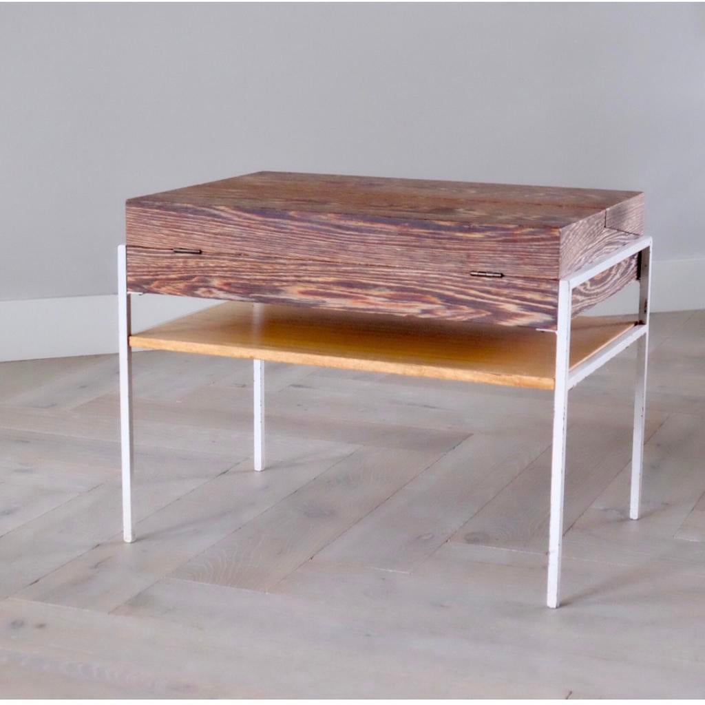 Coen de Vries Tetex naaibox / bijzettafel 60 x 40 x 46h, Ophalen, Minder dan 50 cm, Gebruikt, 50 tot 75 cm