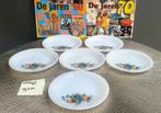 Vintage 6 Ontbijt borden Arcopal Fruits de France 19 cm, Huis en Inrichting, Ophalen of Verzenden, Bord(en), Overige stijlen, Glas