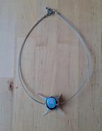 Ketting met glazen hanger, Ophalen of Verzenden, Nieuw, Overige materialen