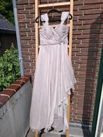 avondjurk maat 36 lang creme blote schouder of strapless, Galajurk, Beige, Ophalen of Verzenden, Zo goed als nieuw