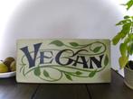 Handgeschilderd reclame bord/veganistisch/Vegan/plant aardig, Verzamelen, Ophalen of Verzenden, Nieuw, Reclamebord