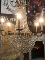 Groot kristallen kroonluchter klassiek zakkroonluchter, Huis en Inrichting, Lampen | Kroonluchters, Ophalen of Verzenden, Zo goed als nieuw