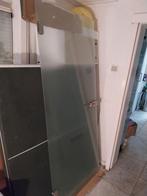 Glazen deur 209 x 90,5 melkglas, Doe-het-zelf en Verbouw, Glas en Ramen, Ophalen, Gebruikt, 80 tot 120 cm, 160 cm of meer