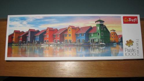 Puzzel 1000 stukjes. Panorama Groningen. Merk : Treft, Hobby en Vrije tijd, Denksport en Puzzels, Gebruikt, 500 t/m 1500 stukjes