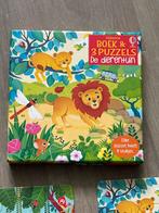 Usborne Boek & 3 Puzzels - De Dierentuin, Boeken, Kinderboeken | Baby's en Peuters, Ophalen of Verzenden, Zo goed als nieuw, Uitklap-, Voel- of Ontdekboek
