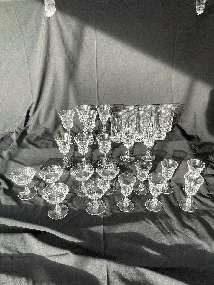 Vintage Kristal Val Saint Lambert Glendale - 27-delig, Antiek en Kunst, Antiek | Glas en Kristal, Ophalen