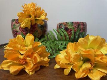 Nieuwe kunstbloemen amaryllis geel - DYI bloemen - decoratie beschikbaar voor biedingen