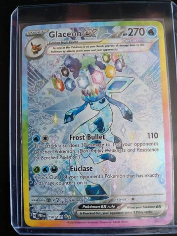 Pokémon Prismatic Evolutions: Glaceon EX SIR 150/131 beschikbaar voor biedingen