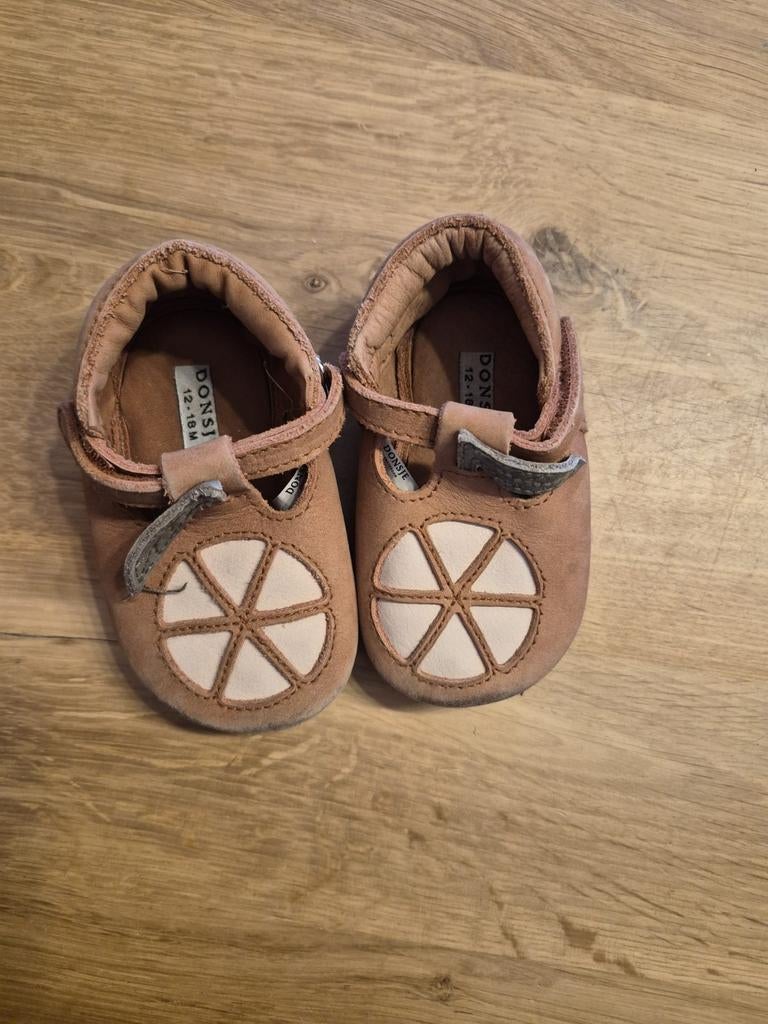 Donsje Nanoe Schoentjes 12-18m Grapefruit/Walnut, Kinderen en Baby's, Ophalen, Schoentjes, Jongetje of Meisje, Donsje