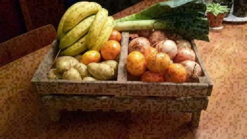 Aardappel poot kisten , houten manden , heel oud ( hout ), Huis en Inrichting, Woonaccessoires | Kisten, Ophalen of Verzenden