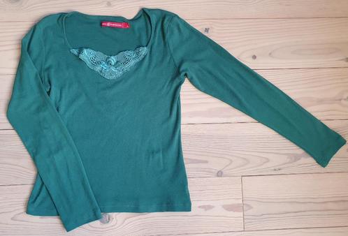 groen shirt met leuk detail, lange mouw, Phink Industries, Kinderen en Baby's, Kinderkleding | Maat 164, Zo goed als nieuw, Meisje