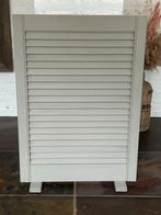 4 mooie Taupe Louvre raamschermen - 50x72 cm, Ophalen, Zo goed als nieuw