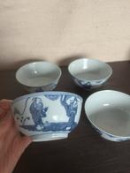 Fu Lu Shou set 4 rijstkommen, Tweedehands, Tweedehands, Tweedehands, Ophalen of Verzenden
