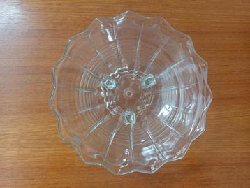  Prachtige vintage uitlekschaal / fruitschaal van glas  beschikbaar voor biedingen