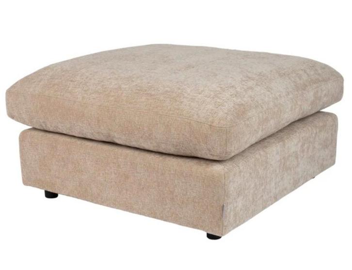 Zuiver Sense hocker beige stof maat 92 cm bij 92 cm NIEUW!, Huis en Inrichting, Banken | Voetenbanken en Poefen, Nieuw, 75 tot 100 cm