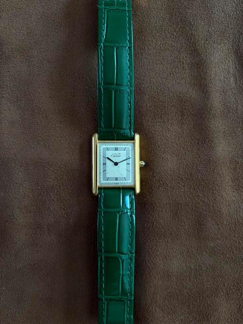Cartier Tank Must quartz 80s, Sieraden, Tassen en Uiterlijk, Horloges | Heren, Gebruikt, Overige merken, Staal, Ophalen of Verzenden