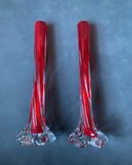 murano set vazen rood, Ophalen of Verzenden, Minder dan 50 cm, Rood, Glas