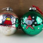 2 vintage kerstballen, glas, Ophalen of Verzenden, Zo goed als nieuw, Nvt, Nvt