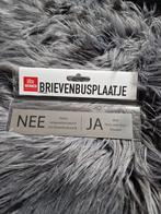 NIEUW! Brievenbusplaatje nee ja / nee nee plaatje, Ophalen of Verzenden, Nieuw