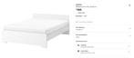 ikea askvoll bed, Huis en Inrichting, Ophalen, Wit, Tweepersoons, Zo goed als nieuw