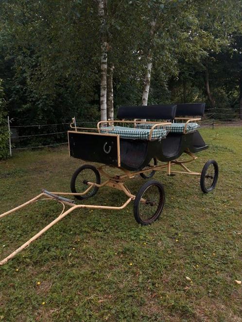 Mooie paardenkar met tuig, Dieren en Toebehoren, Paarden en Pony's | Hoofdstellen en Tuigage, Gebruikt, Overige soorten, Ophalen