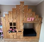 Bed van steigerhout, Ophalen, Zo goed als nieuw, Stapelbed