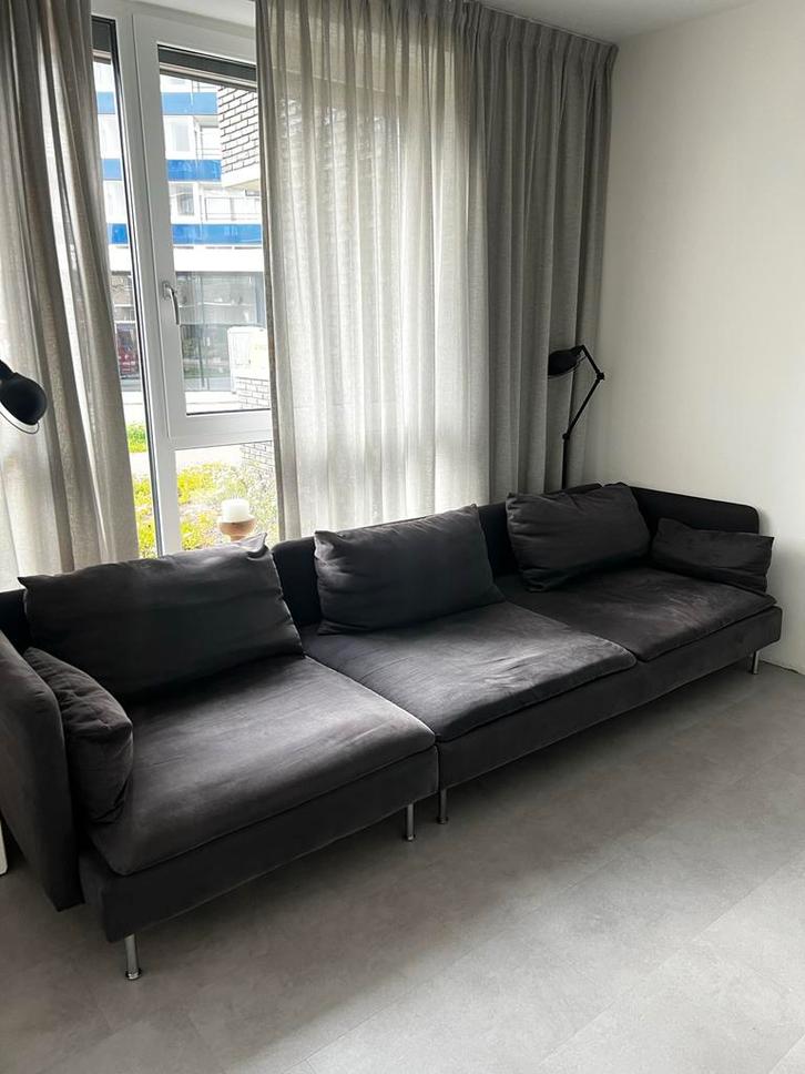 Ikea Soderhamn bank 3-zits anthraciet, Huis en Inrichting, Banken | Bankstellen, Gebruikt, Rechte bank, 250 tot 300 cm, 75 tot 100 cm