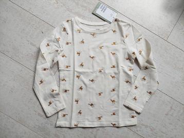 H&M kerst shirt longsleeve gouden glitter rendieren beschikbaar voor biedingen