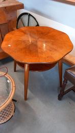 Vintage Houten Bijzettafel Achthoekig, Antiek en Kunst, Ophalen