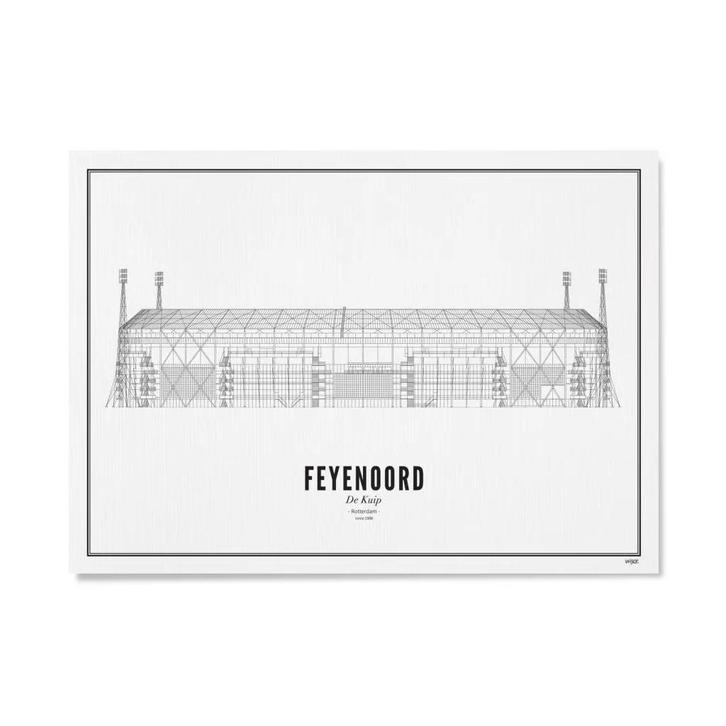 WIJCK. Poster Feyenoord - Stadion de Kuip, Verzamelen, Foto's en Prenten, Nieuw, Prent, Gebouw, 1980 tot heden, Ophalen of Verzenden