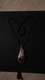 Zwarte gitten nek ketting, Sieraden, Tassen en Uiterlijk, Antieke sieraden, Ophalen of Verzenden