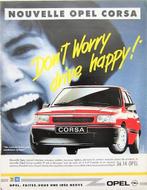 3 vintage advertenties reclames GM Opel Corsa autos 82-90 au, Verzamelen, Verzenden, Gebruikt, Auto's