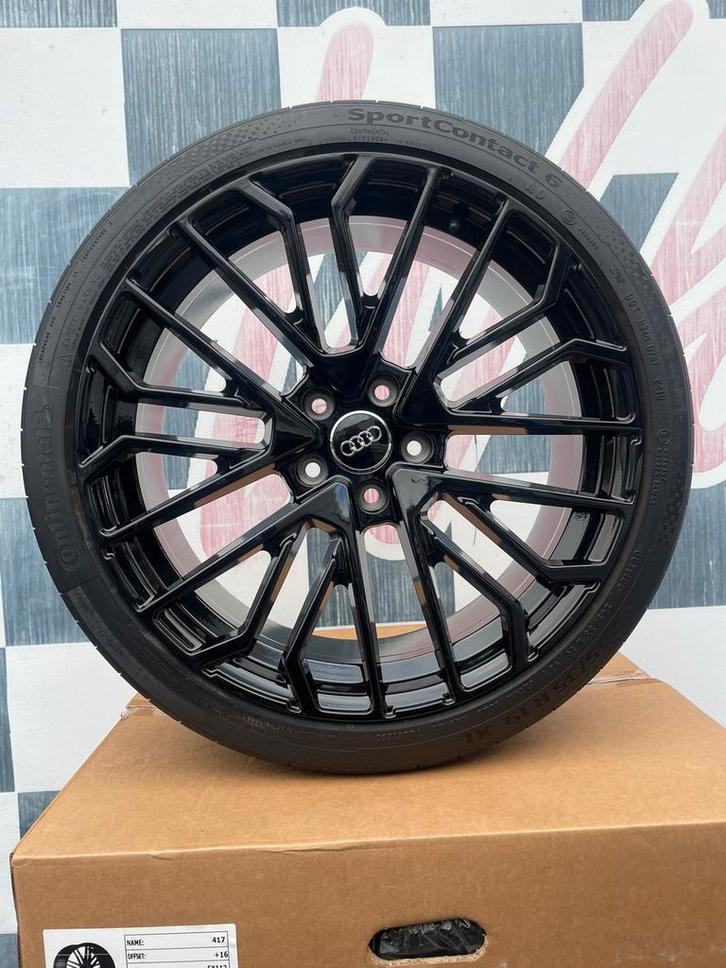 19 inch Audi A4 B9 A3 rs3 velgen 5x112 + continetnal, Auto-onderdelen, Banden en Velgen, Banden en Velgen, Zomerbanden, 18 inch
