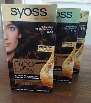 3 Pakken Syoss Intense Oleo haarverf 4-18 Bruin bijna gratis beschikbaar voor biedingen