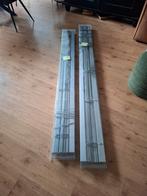 Jaloezieen hout grijs 50 mm br 2 stuks, Huis en Inrichting, Stoffering | Gordijnen en Lamellen, Ophalen, Gebruikt, Grijs, 200 cm of meer