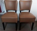 2 Kunstleren Stoelen lisa taupe, Twee, Bruin, Zo goed als nieuw, Modern